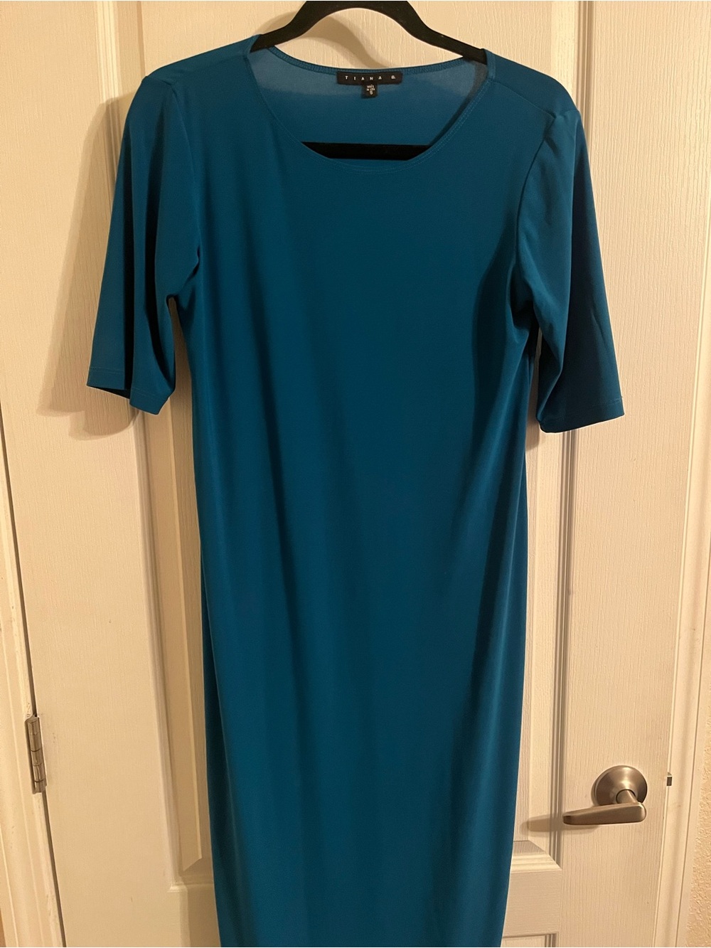 Tiana B. Teal Midi Sheath Dress